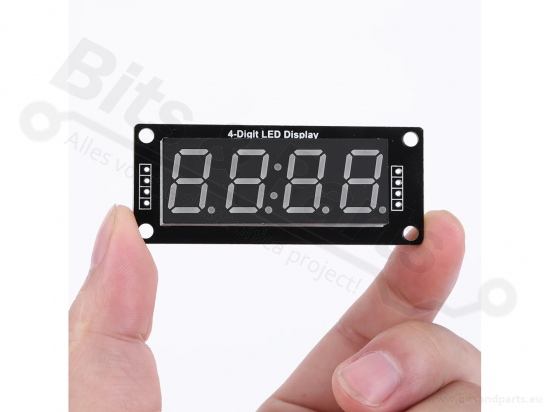 Number display 4-digits 7-segments TM1637 clock white - 50x19mm